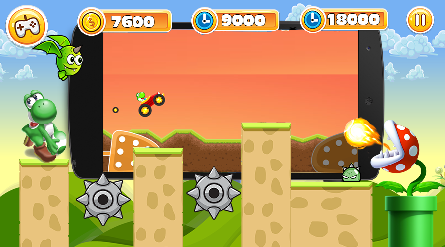 Yoshi Climber Island - Super Wooly Run World截图3