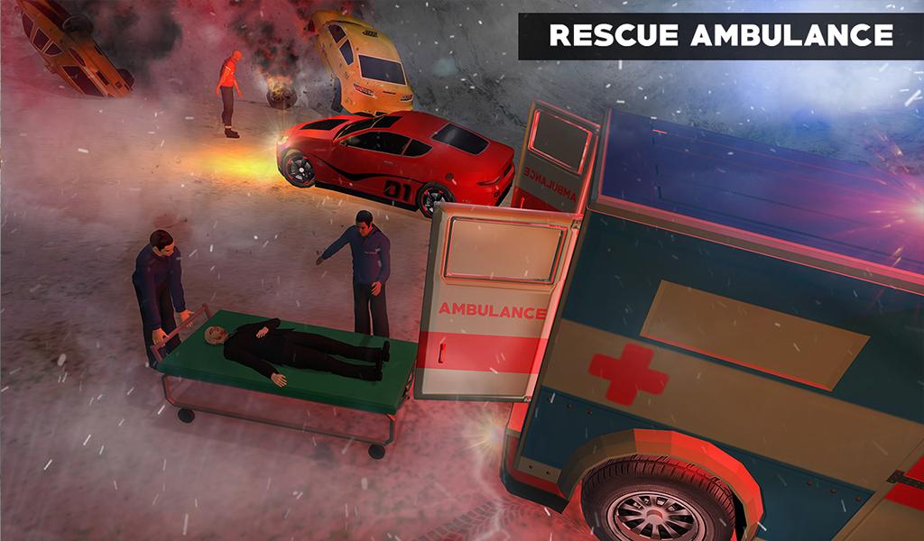 Offroad Ambulance Emergency Rescue Helicopter Game截图2