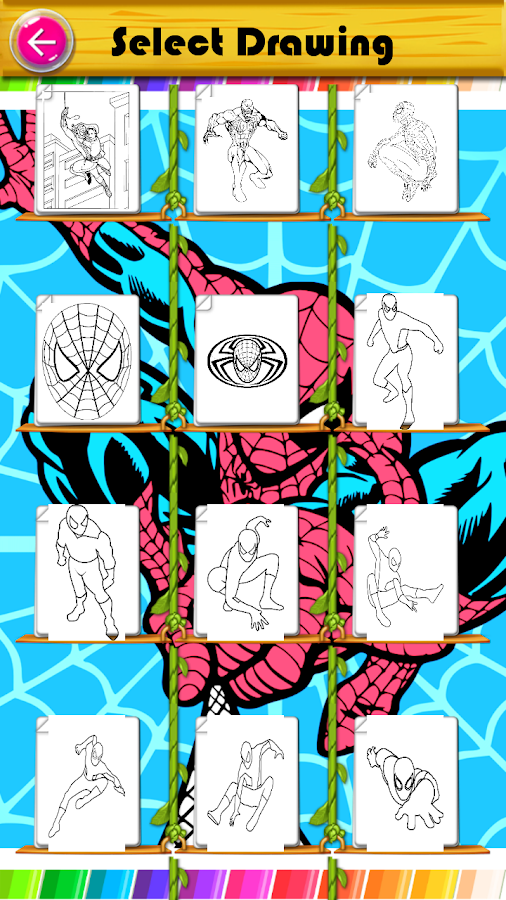 Coloring Book for Spider hero截图5