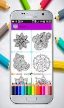 Flowers Mandala coloring book截图3