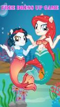 Sea Pony Princess Dress Up Game截图3