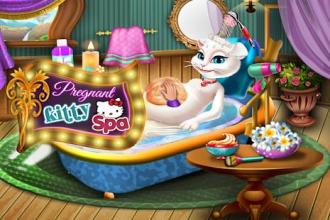 Pregnant Kitty Spa & Makeover Girl Game截图1