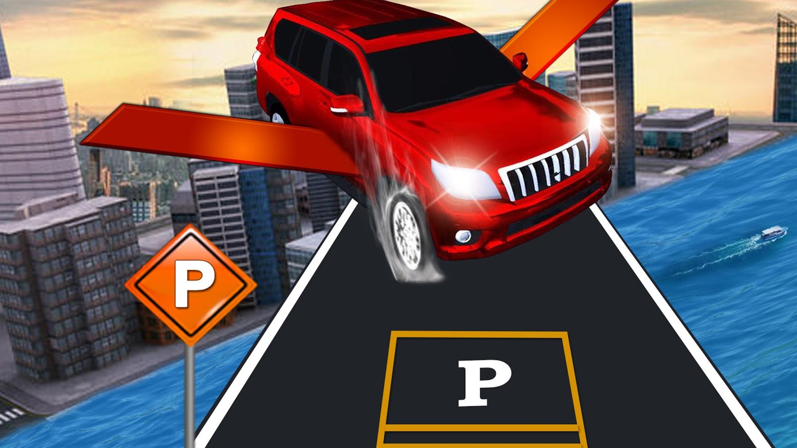 Flying Prado Parking - Flying Car Parking Games 3D截图3