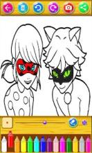 Coloring Book for Ladybug miracul & Cat Noir截图3