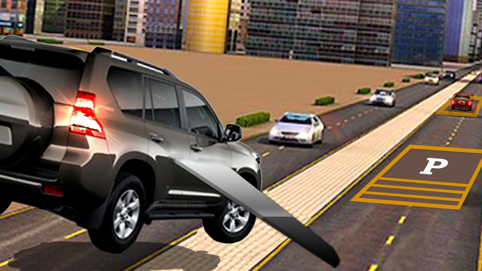 Flying Prado Parking - Flying Car Parking Games 3D截图4