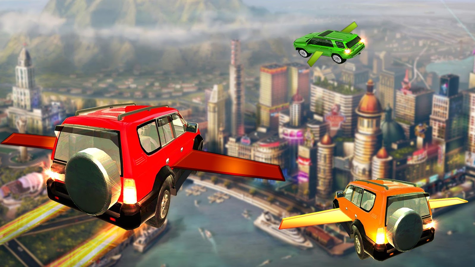 Flying Prado Parking - Flying Car Parking Games 3D截图1
