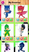 coloring PJ heroes Masks game截图1