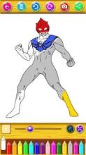 Coloring Pages for Ultraman Super Hero Zero截图1