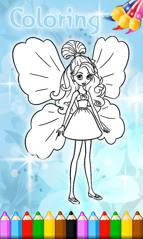 Thumbelina Fairies Baby Coloring Game截图1