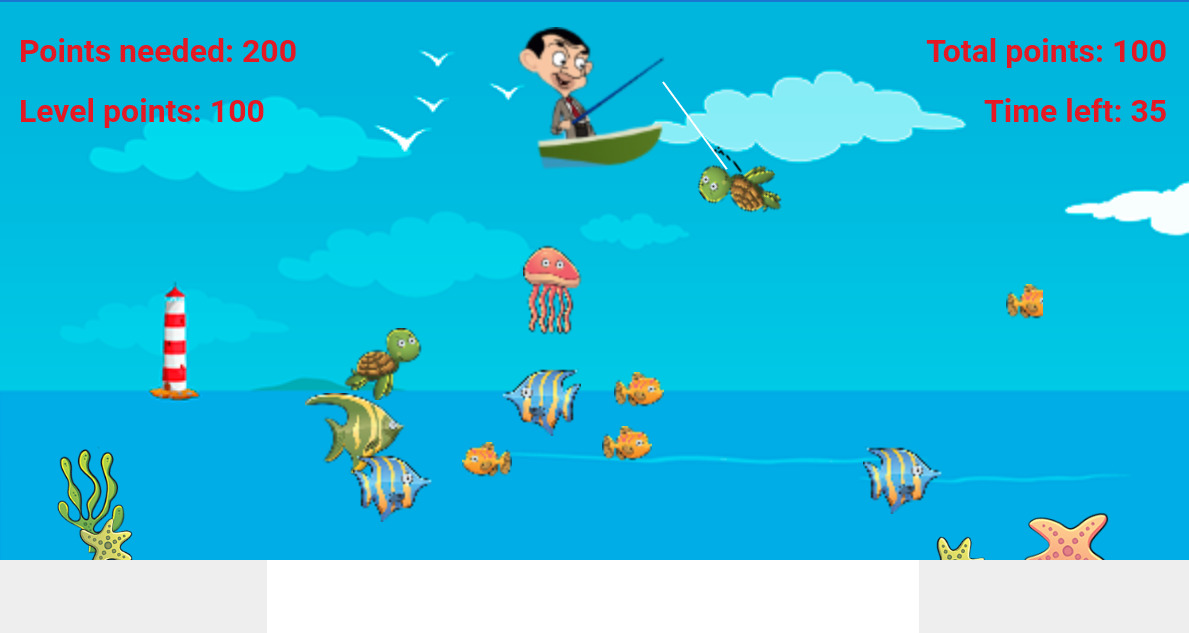 Mr.Bean Fishing Game For Kids截图3