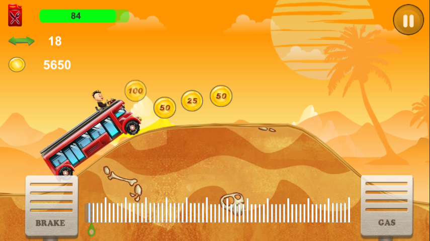 Upin Bus Extreme Hill Racing截图4