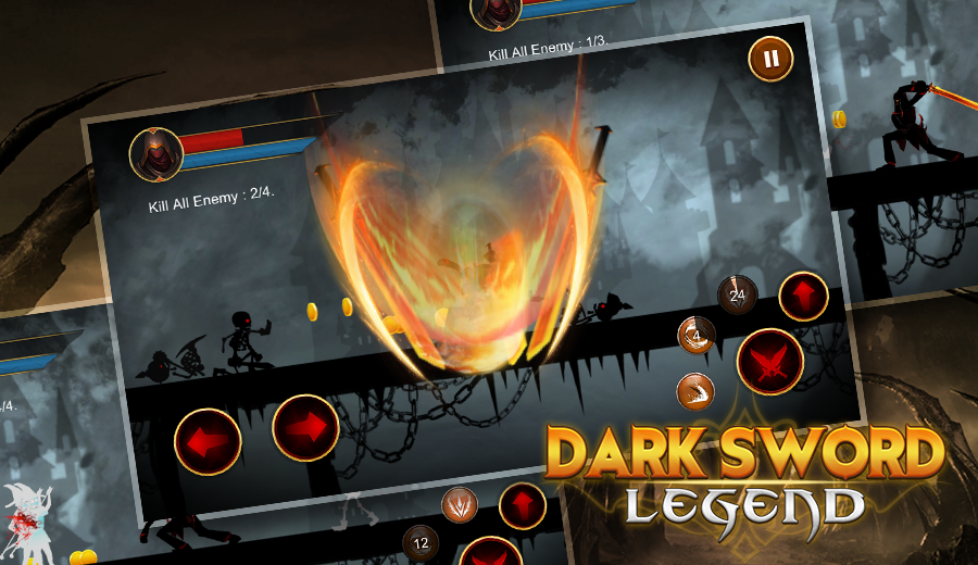 Dark Shadow Legend - Black Swordman Hero Fight截图4