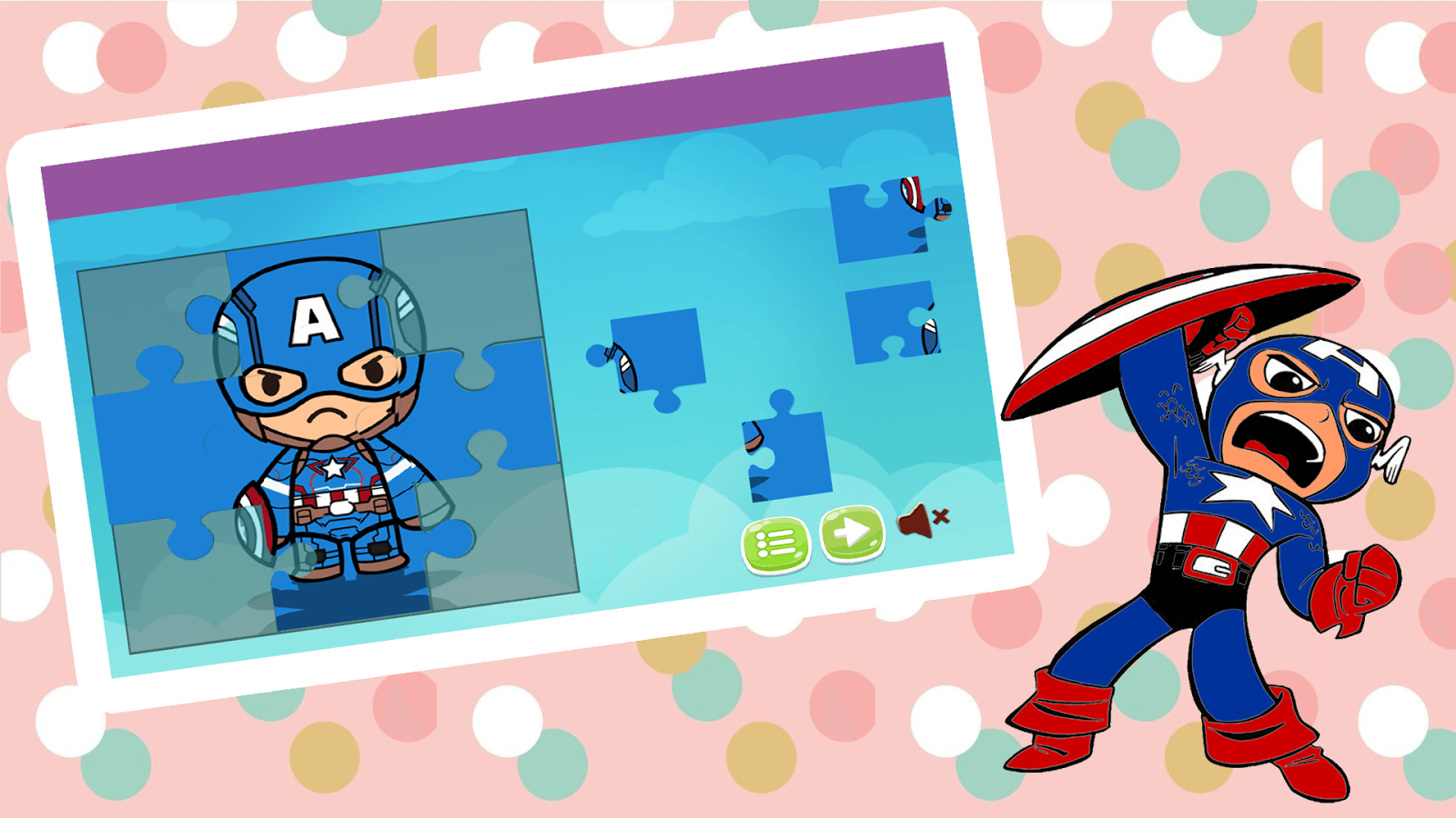 SuperHeros Puzzle For Learning截图5