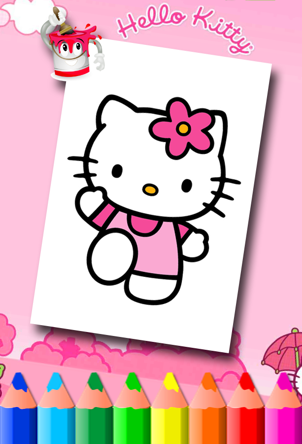 H Kitty Coloring Pages截图4