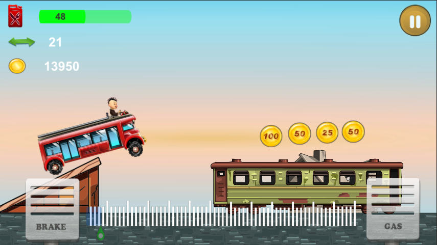 Upin Bus Extreme Hill Racing截图3