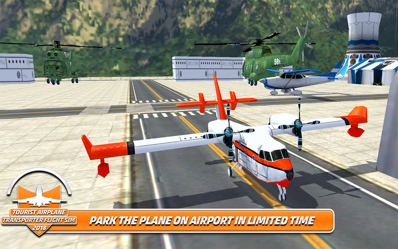 Tourist Airplane Transporter Flight Sim 2018截图5