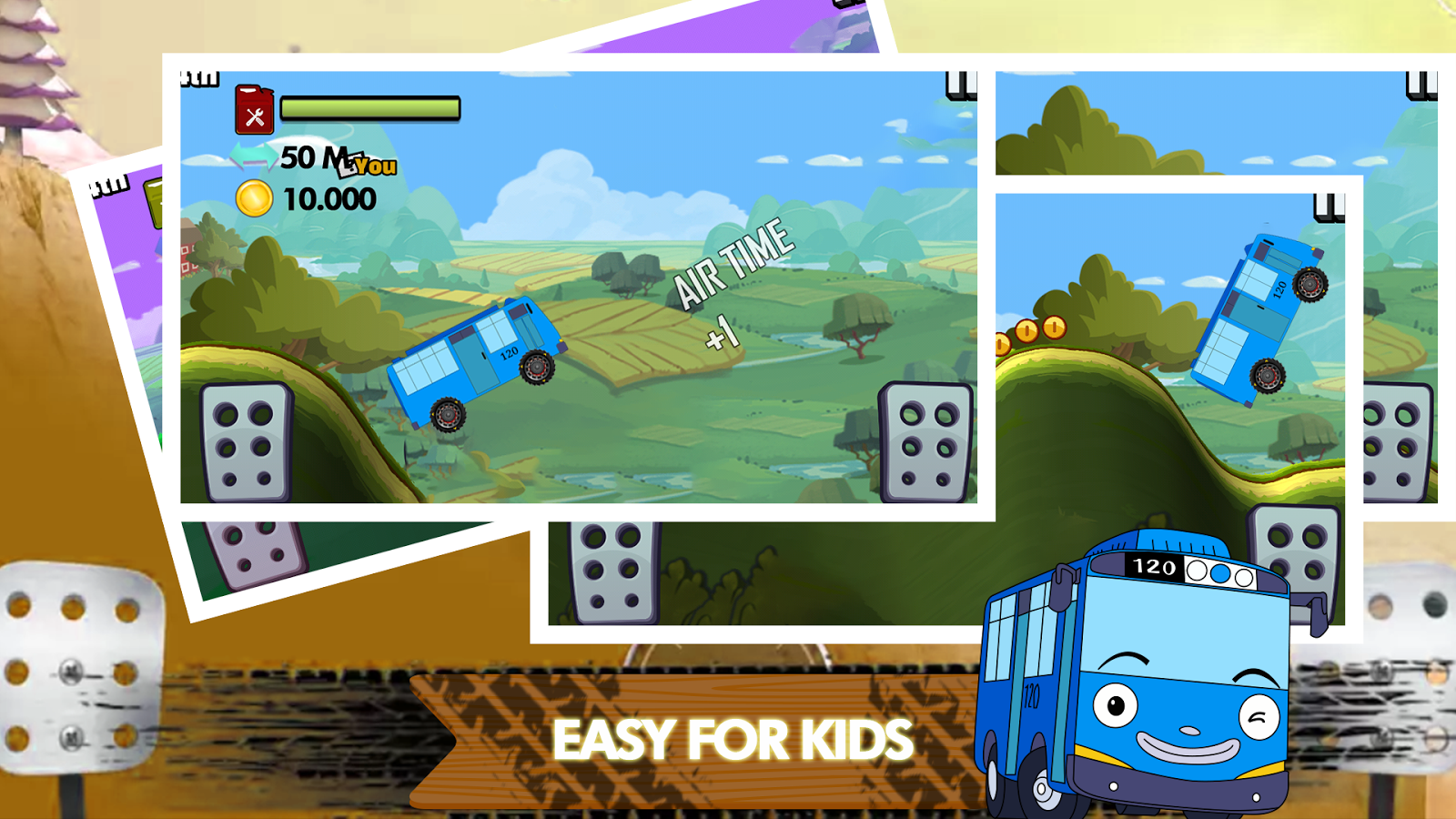 Tayo Little Bus Hill Climb Rush截图3