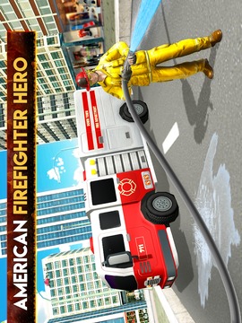 美国消防员 - 消防车救援游戏截图