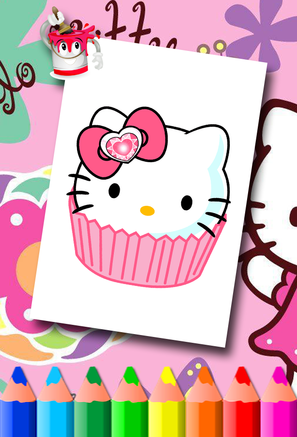 H Kitty Coloring Pages截图5