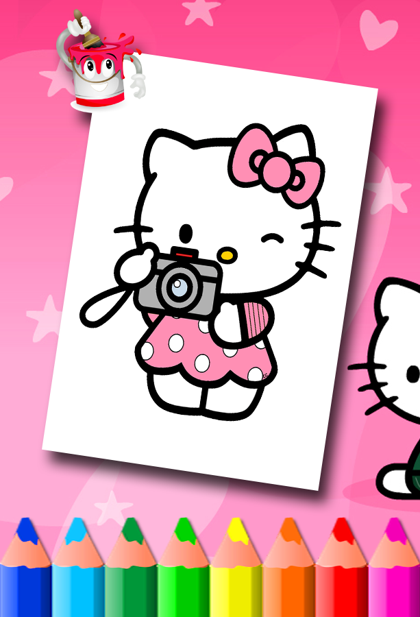 H Kitty Coloring Pages截图1