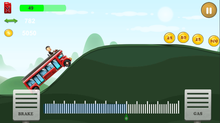 Upin Bus Extreme Hill Racing截图5