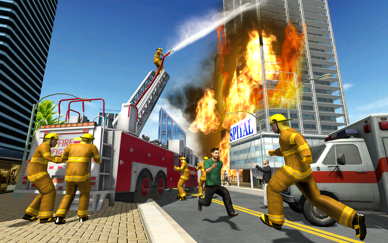 American NY Firefighter Truck Simulator截图2