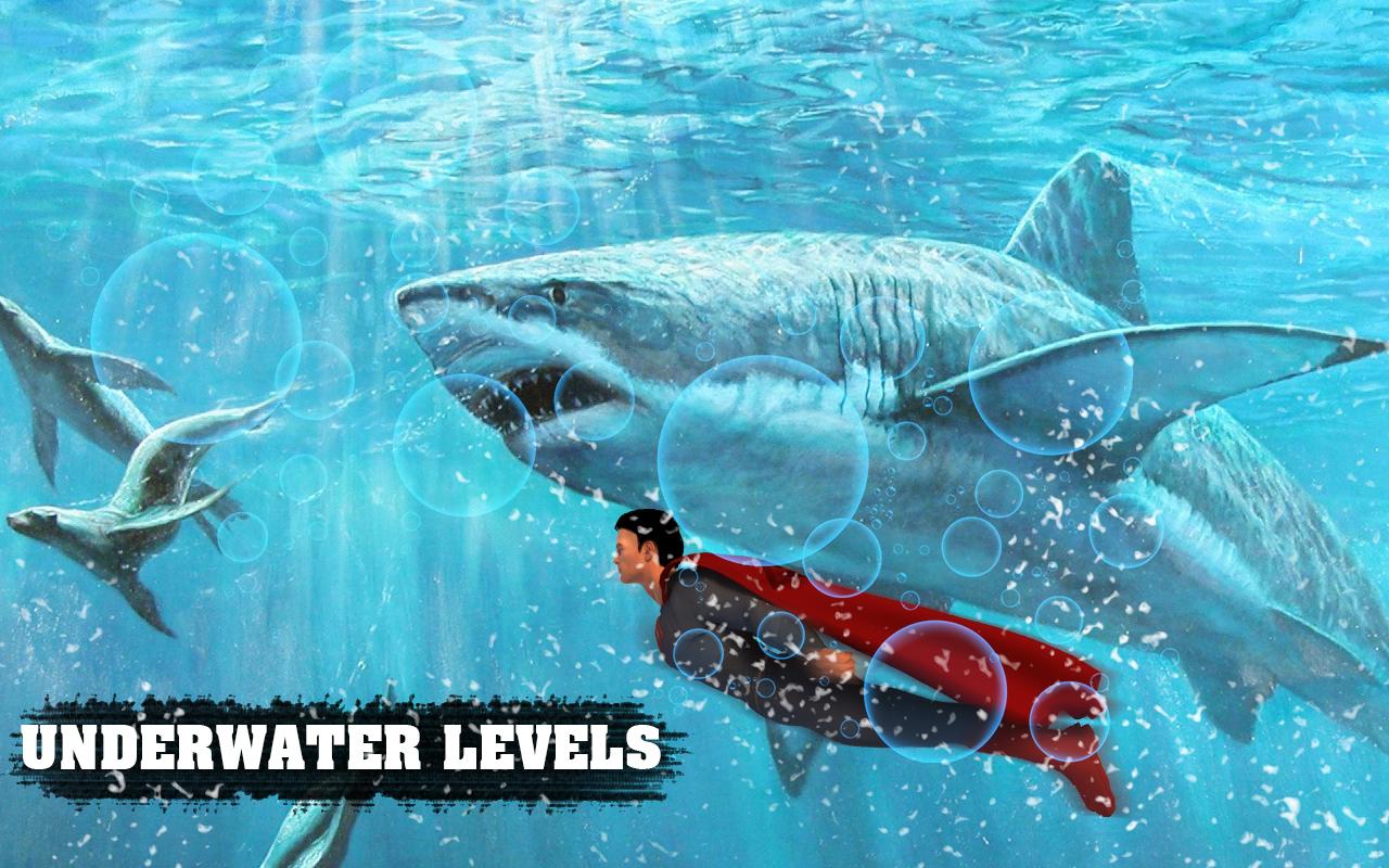 Superhero VS Shark Attack Game截图5