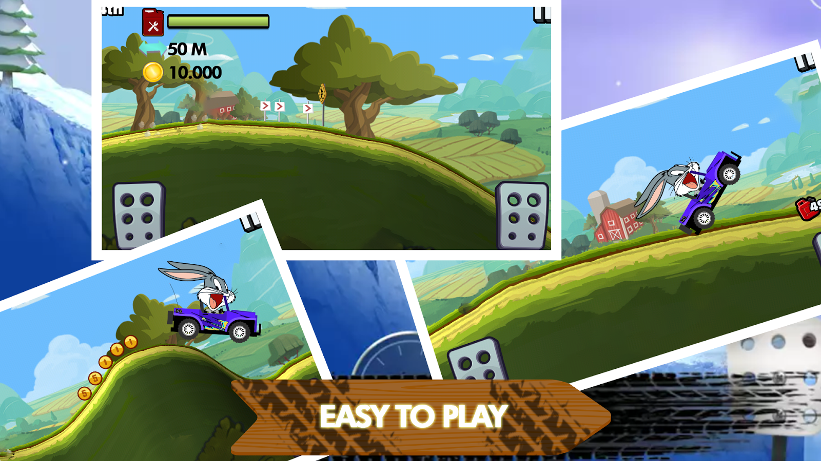 Bunny Bugs Looney Toons Hill Climb截图4