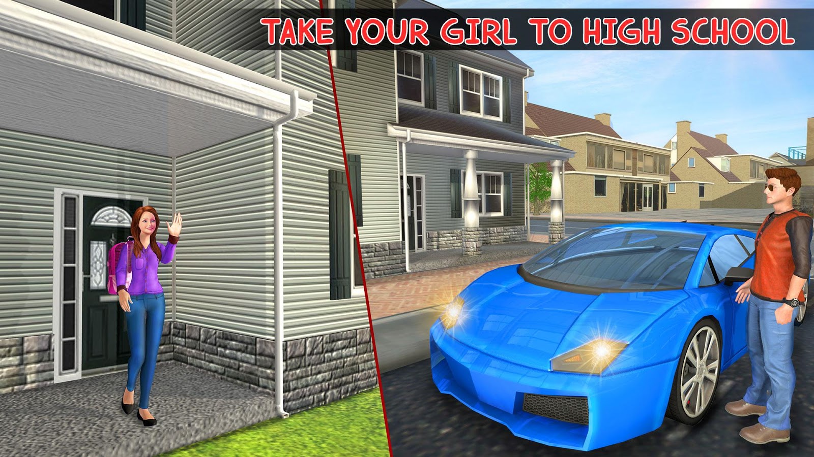 Neighbor Girl Love Story Virtual Family Games截图3