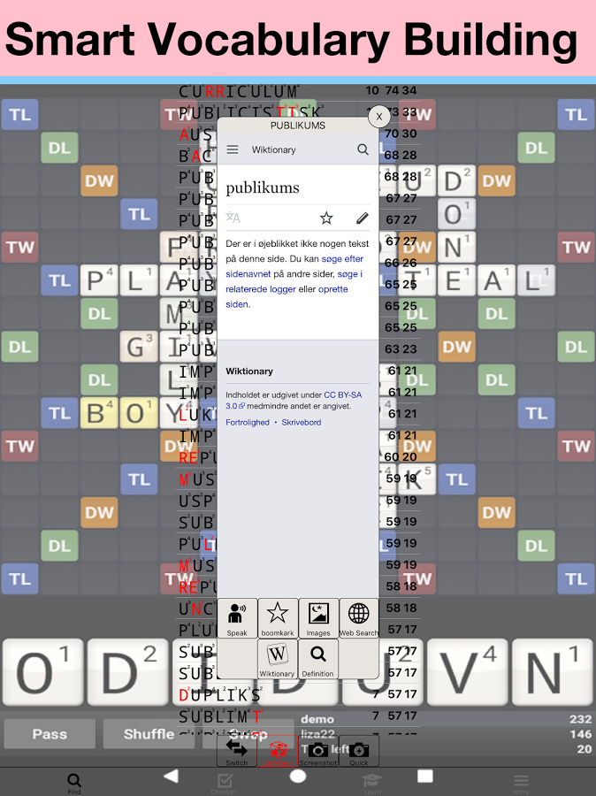 Dansk Friend Scrabble Wordfeud Solve Cheat Help截图3