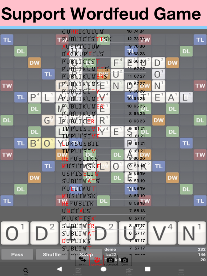 Dansk Friend Scrabble Wordfeud Solve Cheat Help截图5