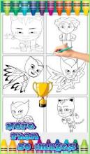 Coloring Pages for PJ Hero Masks games free截图3