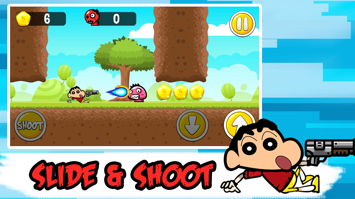 Shin Chan Shooter vs Monsters Adventures Games截图4