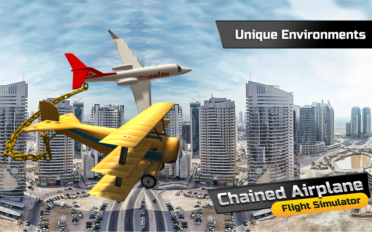 Chained Airplane Games - Flight Simulator Games 3D截图5