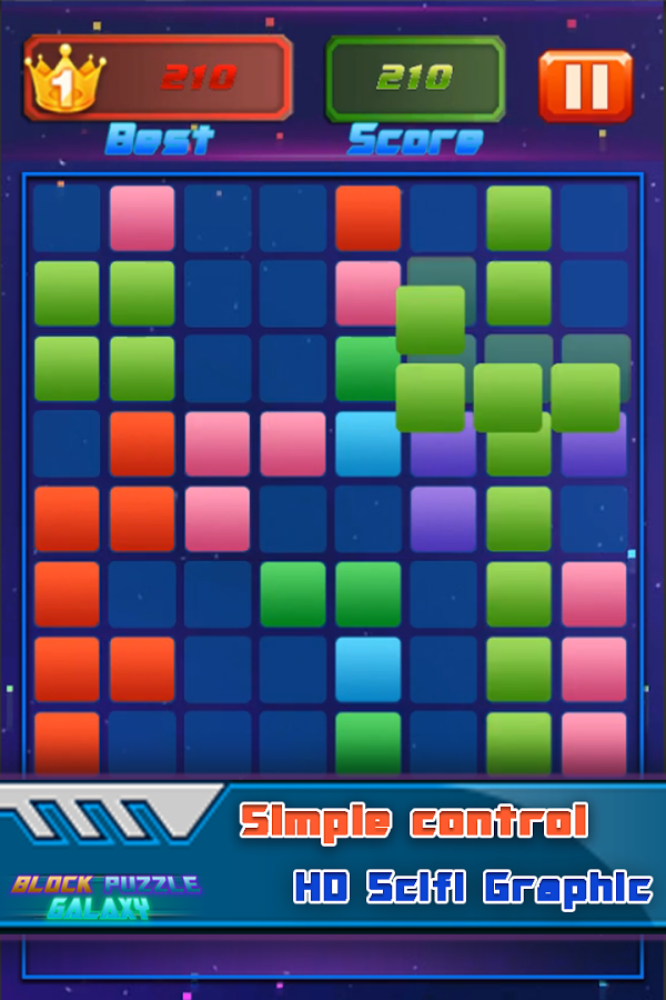 Block Puzzle Galaxy 2018: Drag, Swipe & Drop Cube截图3