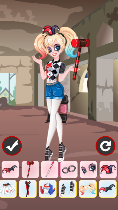 Game Harley Quinn Dress Up - girl games截图2