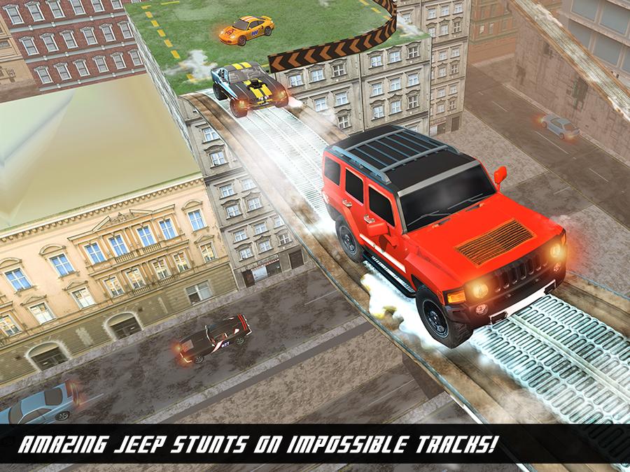 Extreme Jeep Stunts Driving: Jeep Car Stunt Racing截图1