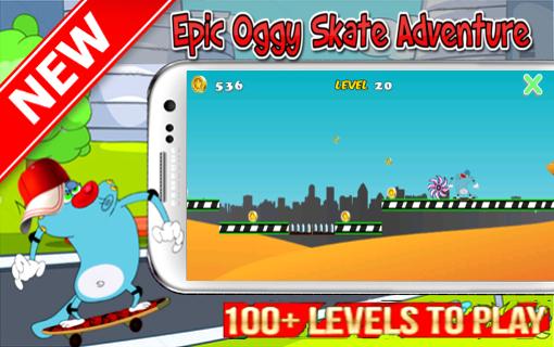 Oggy Skyboard Adventure Run With Cockroach截图3