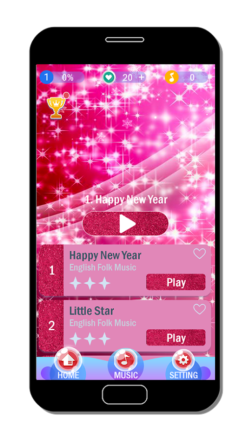 Pink Glitter Piano Tiles Butterfly 2018截图5