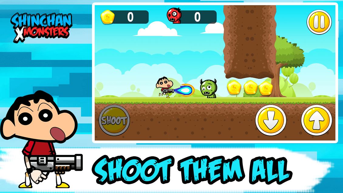 Shin Chan Shooter vs Monsters Adventures Games截图5