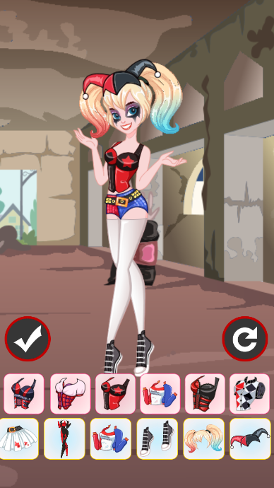 Game Harley Quinn Dress Up - girl games截图1