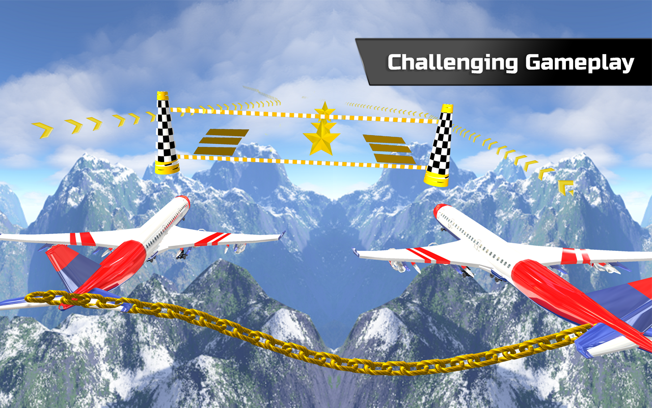 Chained Airplane Games - Flight Simulator Games 3D截图1