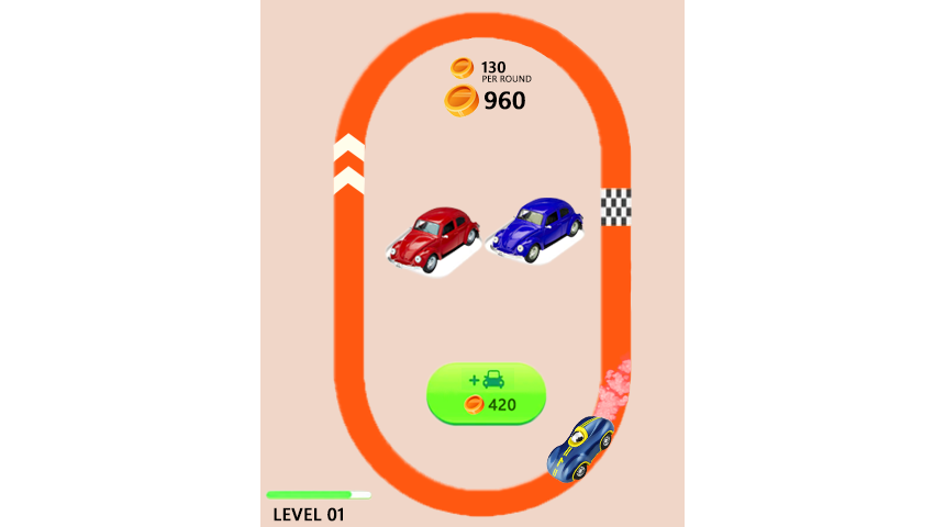 Car Merger Glowing Tracks: Idle Car Racer Tycoon截图2