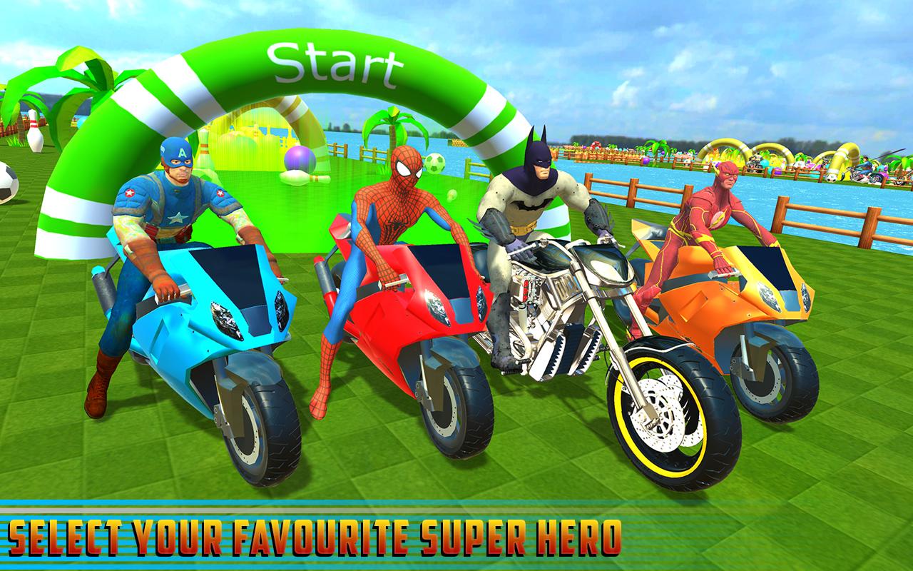 New Superhero Bike Racer Simulator截图4