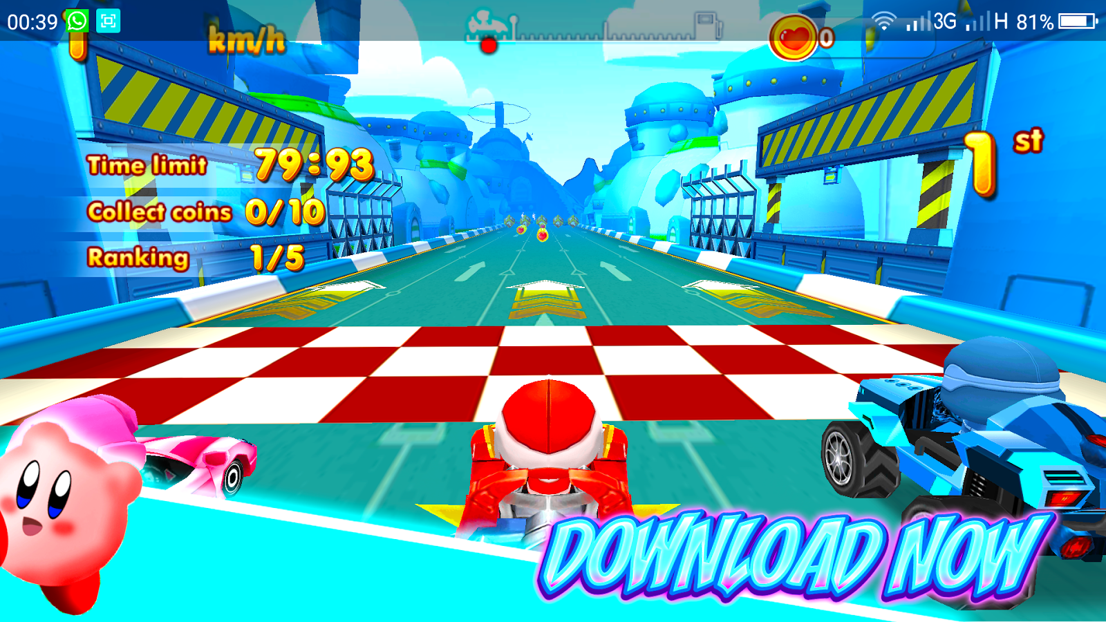 Racing Kirby Friends 3D截图1