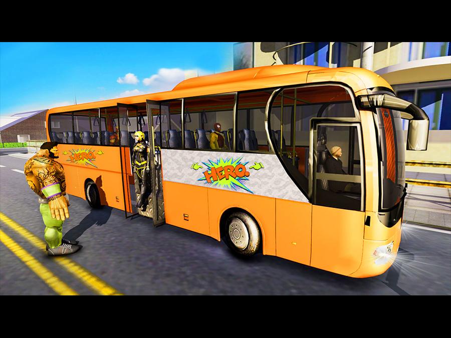 Superhero Mega Bus Transport Simulator截图1