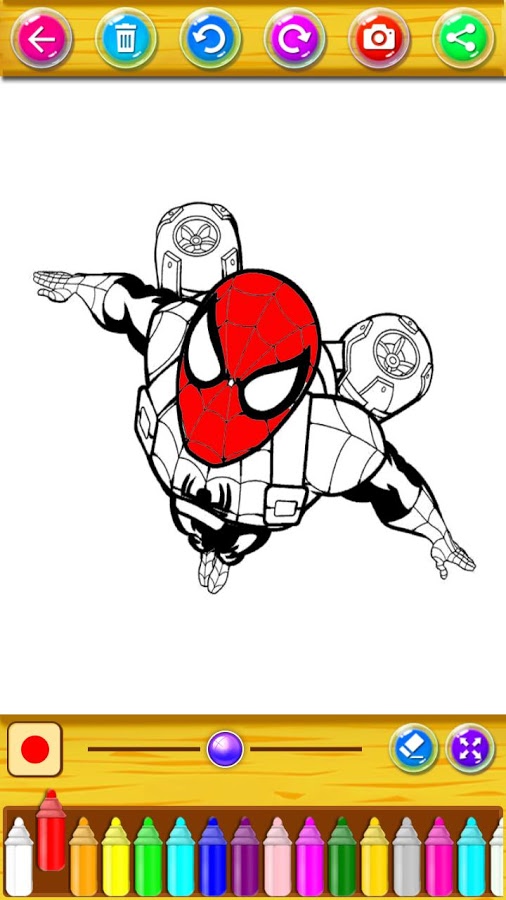 Learn to color Spider hero man截图5