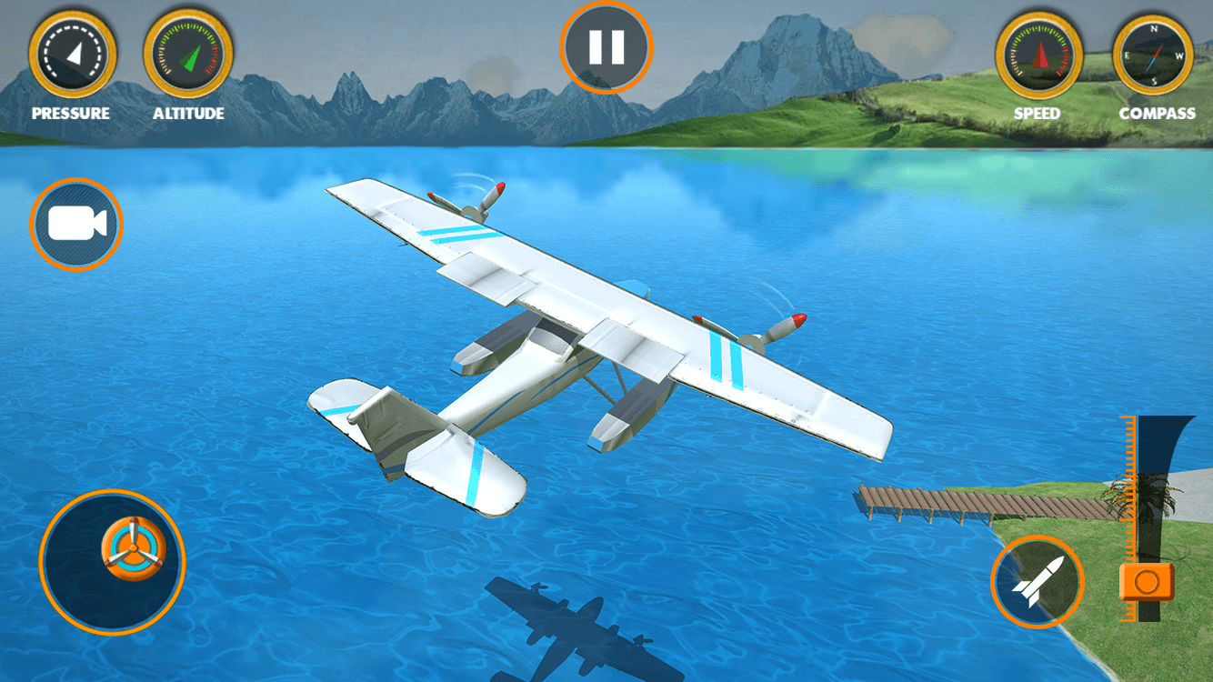 海 平面 飞行 游戏： 真实 飞行 模拟器截图2