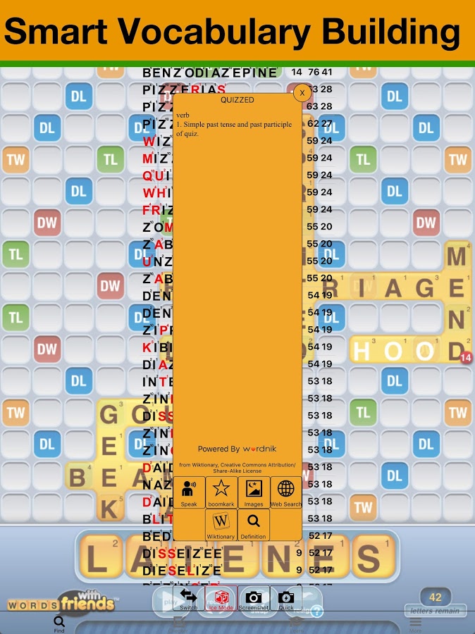 Word Cheat for WWF Scrabble Wordfeud Help Find截图3