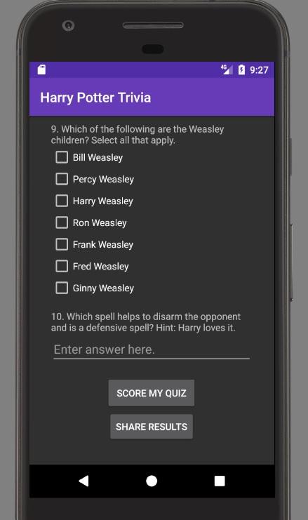 HARRY POTTER Trivia quiz - Hogwarts HP Hermione截图1